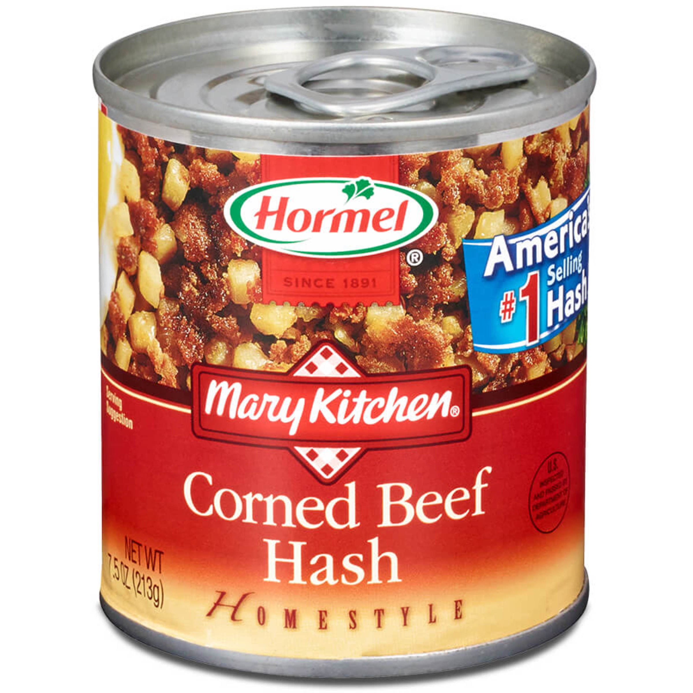 HORMEL MARY KITCHEN Corned Beef Hash, 7.5 oz Steel Can HORMEL MARY KITCHEN Corned Beef Hash, 7.5 oz Steel Can