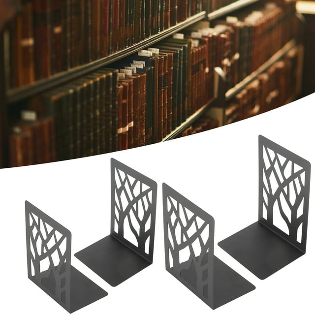 Sujetalibros, Fáciles De Montar, 4 Piezas, Sujetalibros De Escritorio Simples Para Carpetas, Papelería