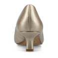 thumbnail image 3 of Journee Womens Pammie Slip On Pointed Toe Kitten Heel Pumps, Widths Available, 3 of 8