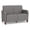 Castillo Gray, variant on Siena 2-Seat Lounge Reception Waiting Tandem Seating / Walnut Wood Legs / Brown