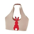 thumbnail image 2 of Contenedor de cesta de Pascua con asa, bolsa de mano reutilizable para guardar dulces Caqui, 2 of 9