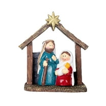 Resin Jesus Christ Statues Figurines Nativity Scene Figurine - Handcrafted Jesus Sculpture Figurine Collectible Religious Figures, The Holy Family Statue for Table Shelf Home Office Holiday