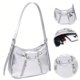 thumbnail image 5 of Bolso Hobo Mano Axila para Mujer Correa Ajustable Cuero PU, 5 of 9