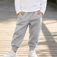 thumbnail image 4 of Cethrio Girls Cotton Sweatpants, Running Elastic Bottom Elastic Waist Casual Athletic Joggers with Pockets Gray Size 4-5 T, 4 of 7
