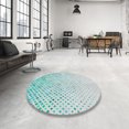 thumbnail image 3 of Ahgly Company Indoor Rectangle Patterned Pale Turquoise Blue Novelty Area Rugs, 7' x 10', 3 of 6