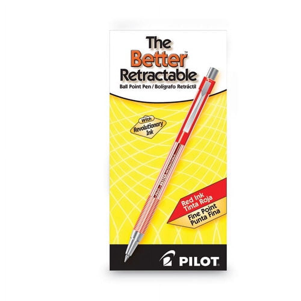 Better Ballpoint Pen, Retractable, Fine 0.7 Mm, Red Ink, Translucent Red Barrel, Dozen | Bundle of 10 Dozen