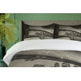 thumbnail image 4 of Ambesonne New York Duvet Cover Sets, Brooklyn Bridge Night, 2-Queen, Dark Sepia Black, 4 of 7
