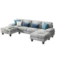 thumbnail image 6 of Furmax Chenille U Shaped Sectional Sofa, Gray, 6 of 8