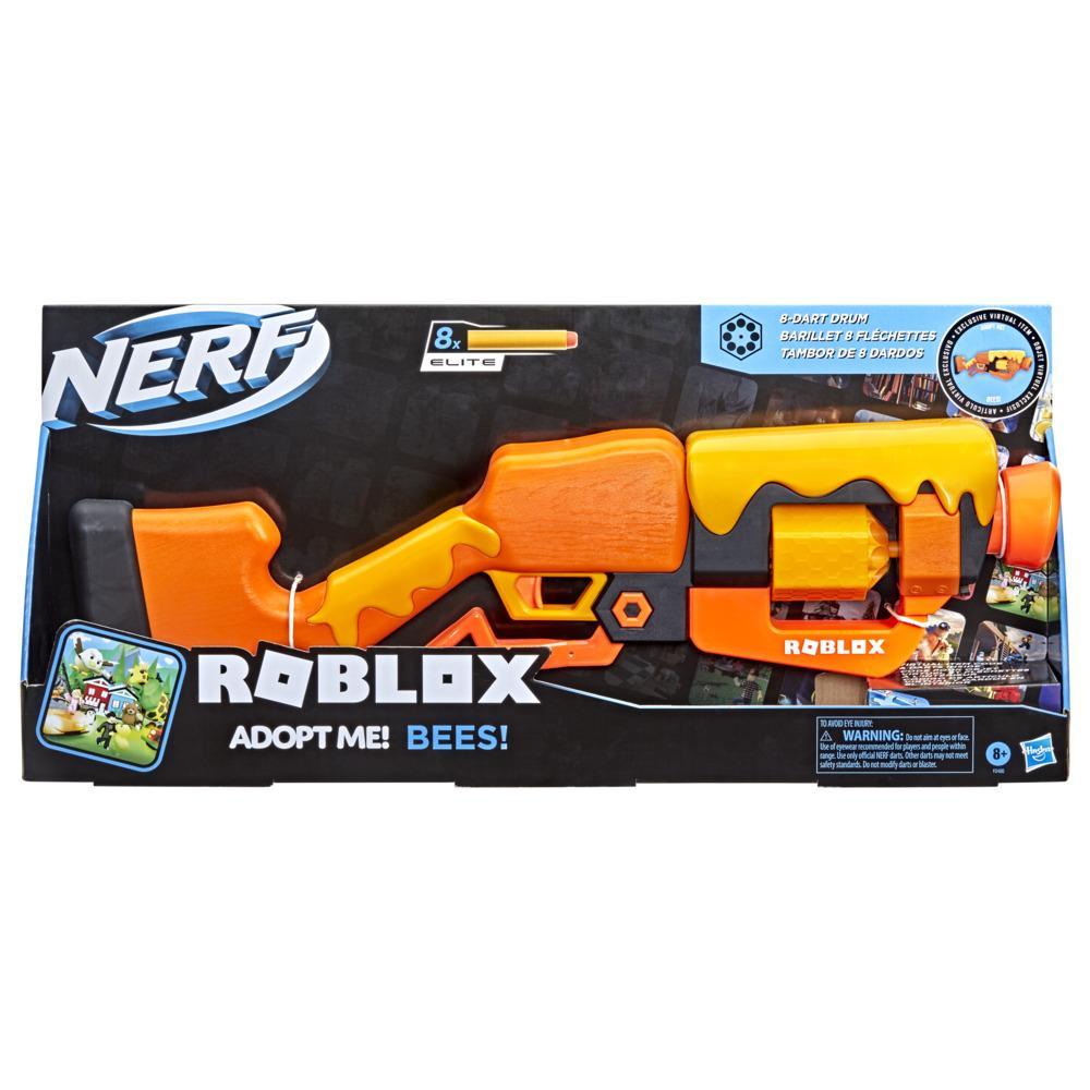 Nerf Roblox Adopt Me!: BEES! Lever Action Blaster, 8 Nerf Elite Darts, Code To Unlock In-Game Virtual Item - image 2 of 6