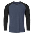 thumbnail image 4 of purcolt Men's Big and Tall Shirts Long Sleeve Crewneck Pullover Color Block Shirts Casual Workout Yoga Gym Stylish Shirts, 4 of 5