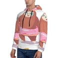 thumbnail image 3 of Wukai Sloth with Donuts1 Print Men Hoodies Fleece Sweatshirts Long Sleeve Sweaters Pullover Fall Outfits Winter Clothes-XX-Large, 3 of 7
