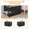 thumbnail image 6 of Pefilos 31" Cat Litter Box Enclosure, Dog-Proof Cat House with Cover for Large Cats, Hidden Cat Litter Box Furniture, Black, 6 of 8