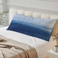 thumbnail image 4 of Navy Blue Ombre Body Pillow Covers 20"x54", Modern Abstract Art Ocean Oil Painting Soft Brushed Microfiber Breathable Throw Pillow Covers, Pillowcase with Zipper for Couch Sofa Bedroom Living Room, 4 of 9