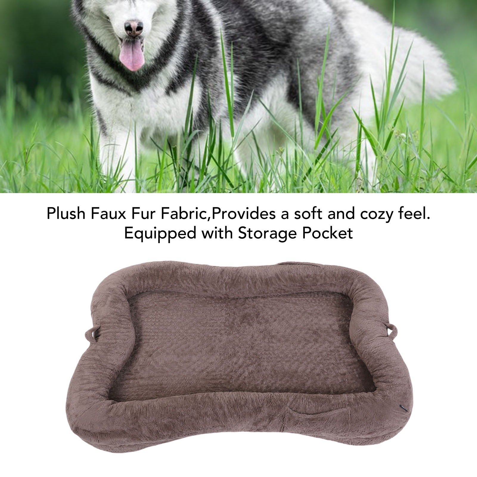 Large Pet Sleeping Bed Size Dog Bed Human Dog Bed Washable Large Size Non Slip Bottom Comfortable Plush Size Dog Bed With Blanket And Pocket For Home