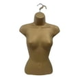 thumbnail image 4 of DisplayTown Bronze Female Mannequin Torso with Stand Dress Form Tshirt Display Countertop Hollow Back Body with Metal Pole & Hanging Hook S-M Clothing Sizes (Set of 4), 4 of 5