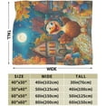 thumbnail image 3 of Thanksgiving Blanket Pumpkin and Turkey Flannel Blanket Soft Cozy Throw Blankets for Bed Sofa Couch Office Travel All Season 80"X60", 3 of 8