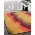 thumbnail image 3 of Ahgly Company Tapis Rectangulaire Lavable en Machine Rouge Pamplemousse Transitionnel, 2 Pieds x 3 Pieds, 3 of 7