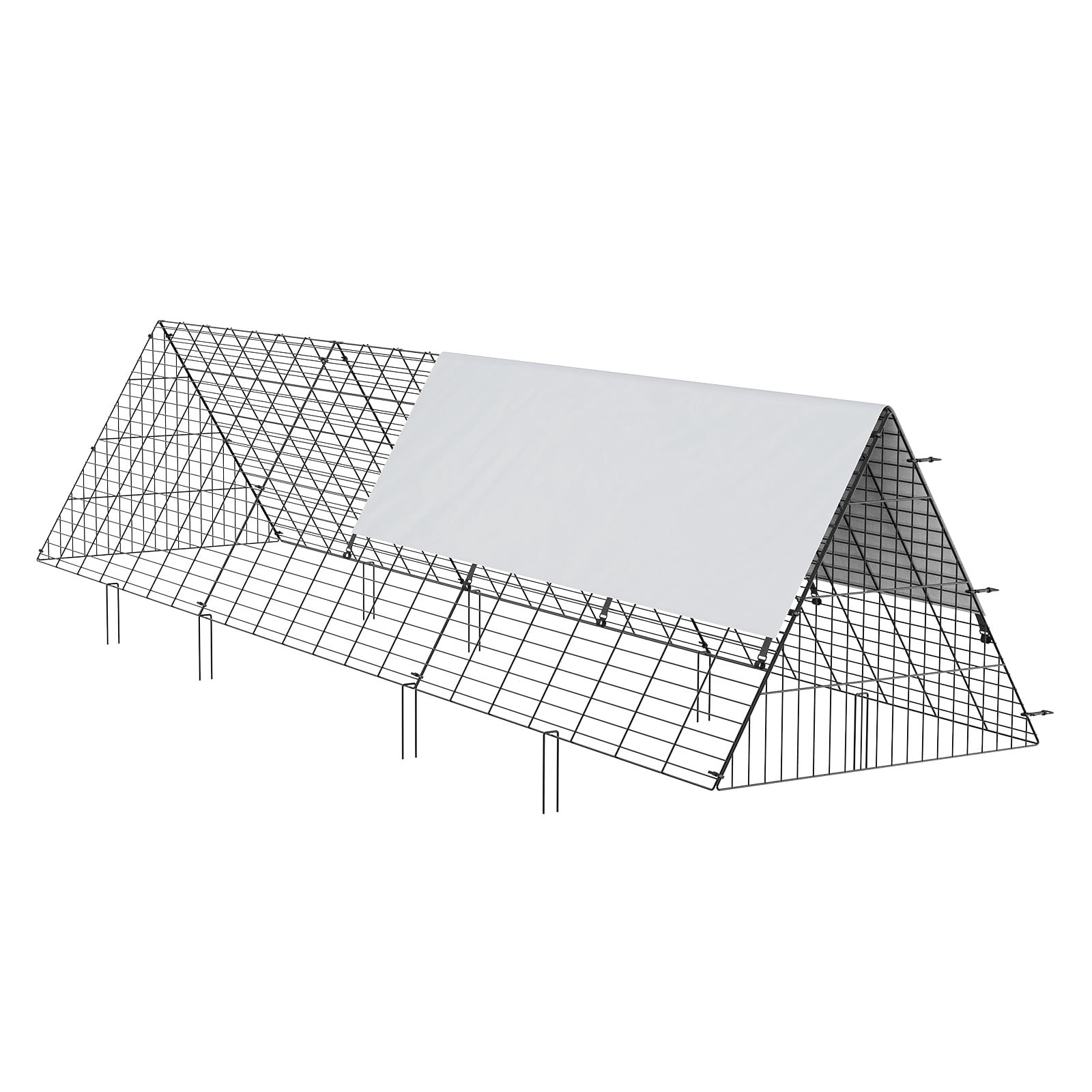 Chicken Tunnels, Chicken Tunnels for Yard, Portable Chicken Tunnels for Outside Easy Installation, Chicken Coop Run, Suitable for Chickens, Ducks, Rabbits 118.1 x 28 x 24.2 inch (LxWxH)