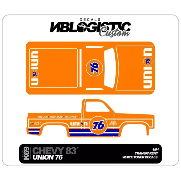 '83 CHEVY SILVERADO Custom WaterSlide Decal for hot wheels 1/64 069