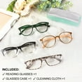 thumbnail image 7 of 2.0 Reading Glasses for Men and Women, Eyeglasses, Computer Eye Glasses, Green, 7 of 7