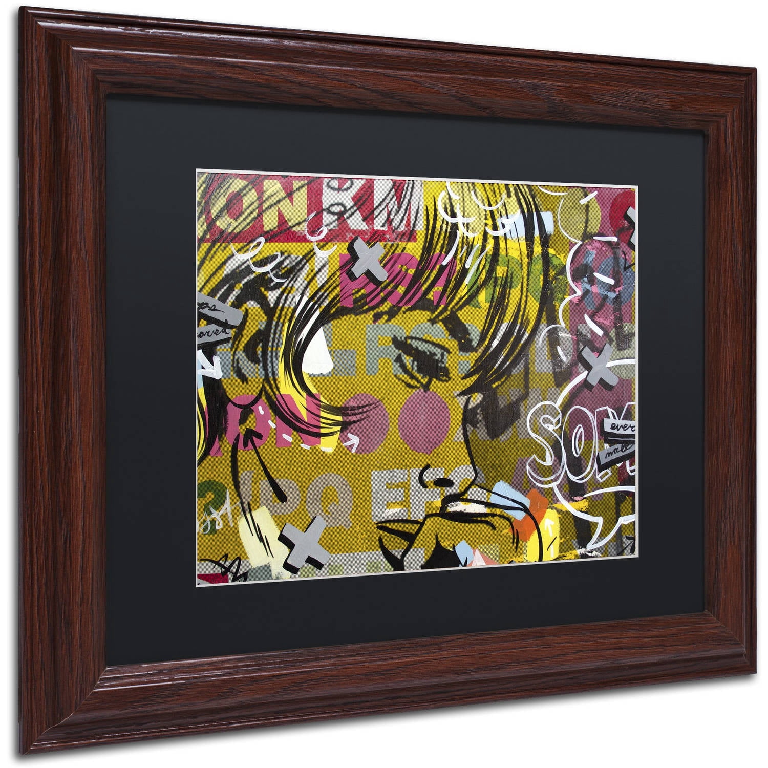 Trademark Fine Art "Every Sometimes" Canvas Art by Dan Monteavaro Black Matte, Wood Frame