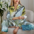 thumbnail image 6 of Fuzoiu Largemouth Bass jumps out of water Print Women's Long-Sleeved Pajama,Lounge Button Down Nightwear,Womens Notch Collar Pajama Set-XX-Large, 6 of 7