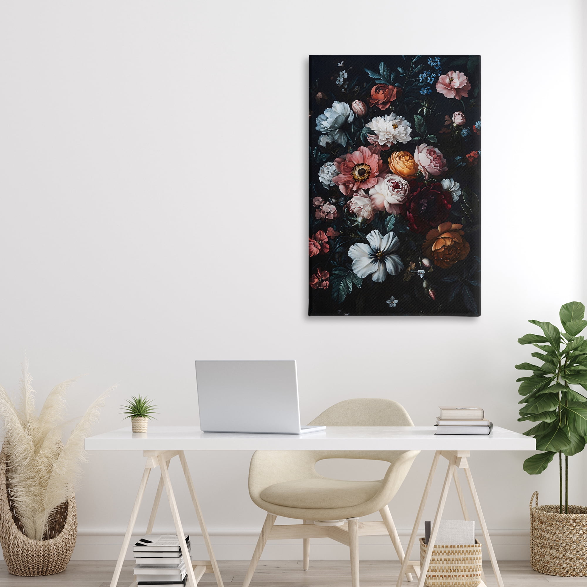 Stupell Industries Midnight Garden Velvet Florals Canvas Wall Art, design by Creative Studio