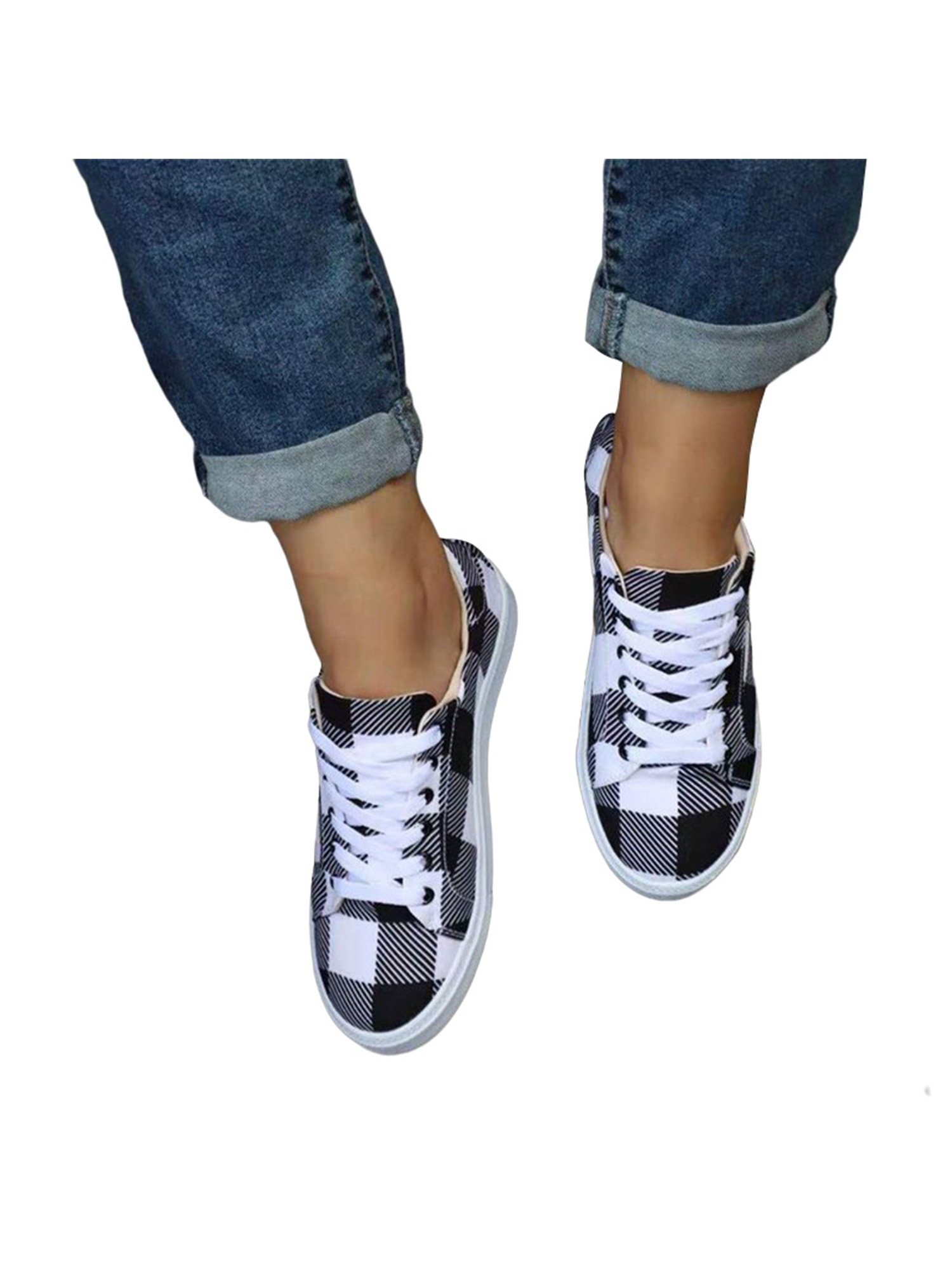Womens Ladies Plimsoll Flat Girls Lace Up Trainers Pumps Canvas School Shoes