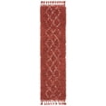 thumbnail image 3 of SAFAVIEH Pro Lux Akilah Aztec Fringe Shag Runner Rug, Rust/Cream, 2' x 8', 3 of 10