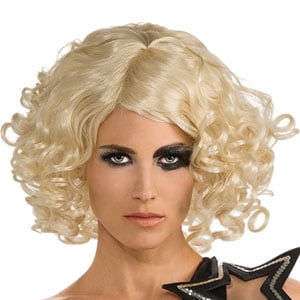 Lady Gaga Curly Hair Blonde Wig Celebrity Officially Licensed Costume Rubie's