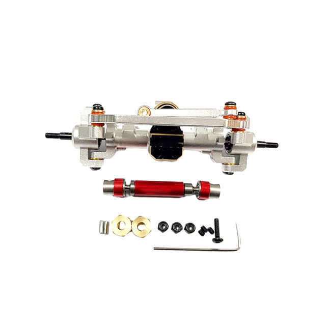 fastboy Worm All Metal Front Axle Aluminum Complete Axle With Worm Gear RC Crawler With Ease And Durability Axles Tool Alloy Silver 1Set