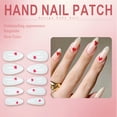 thumbnail image 4 of RAGUPEL 24Pcs Glue on Nails for Women,Red Heart Pattern Nail Tips Almond Shape,Classic Style Press on Nails,Fake Nails with Designs for Workplace,Daily Life,Wedding,Style2, 4 of 7