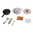 thumbnail image 3 of Juguetes de ollas y sartenes para jugar, accesorio de cocina, juego de cocina de simulación para niños pequeños Olla caliente de plata, 3 of 9