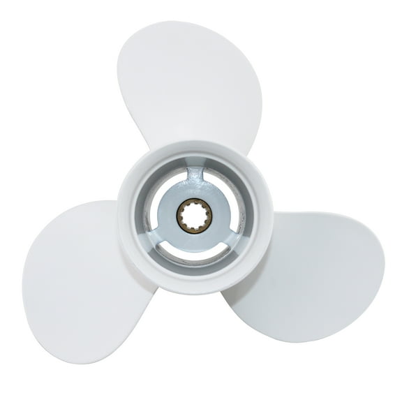 CAPTAIN Outboard Propeller fit Yamaha，E-Tec 25-30 HP, 10 Spline Tooth Board Prop, OEM RH Aluminum Propellers for20 25 30 F25 HP Engines, 9 7/8x10 1/4 Pitch