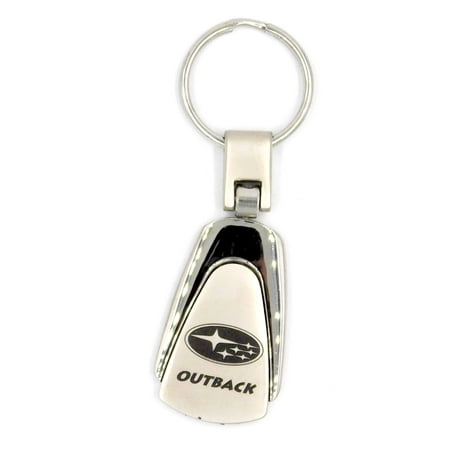 Au-Tomotive Gold Official Licensed for Subaru Outback Chrome Teardrop Keychain Key Ring