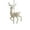 B, variant on Sparkling Reindeer Christmas Ornaments, 15cm Gold Glitter Deer Pendants for Christmas Tree Decorations, Decor and Festive Party Displays