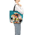 thumbnail image 3 of Sigee I Love Sushi Print Large Capacity Zippered Tote Bag - Durable, Stylish and Versatile for Everyday Use, 3 of 9