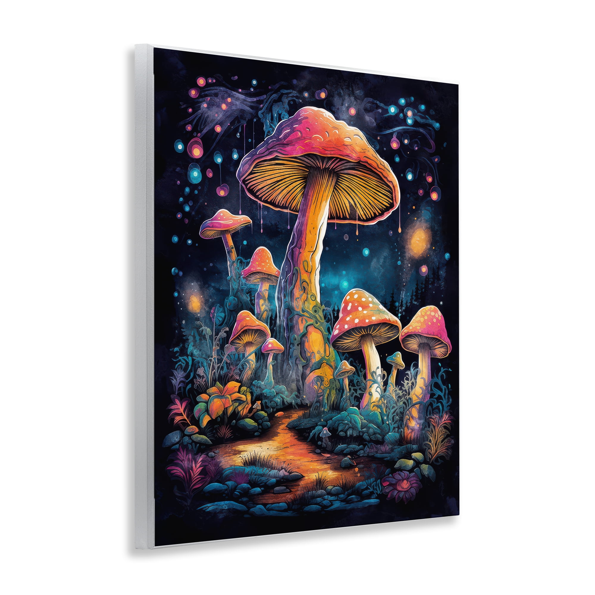 Stupell Industries Psychedelic Mushrooms Nature Landscape & Nature Painting Unframed Art Print Wall Art, 11 x 14