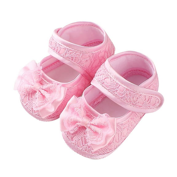 Penkiiy Toddler Kids Baby Girls Anti-slip Toddler Shoes Soft Sole Princess Shoes Summer Shoes for Toddlers for0-3 Months Red On Sale