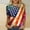Red, variant on Odbmxy Womens Tee Shirts 4th of July 3/4 Sleeve American Flag Womens Plus Size Tops Holiday Summer Red Patriotic Leisure Tops