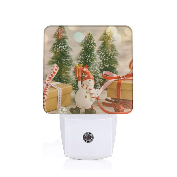 Balery Holiday Christmas Stars Luz Nocturna LED con Sensor Automático, Enchufe con Sensor Crepuscular, Luz Suave de 0.5W para Dormitorio, Pasillo, Baño-US