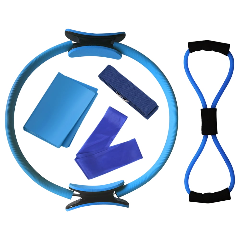 5pcs Yoga Equipment Set Pilates Ring Yoga Cotton Strap Resistance Loop