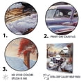 thumbnail image 3 of Designart "Vintage American Auto Winter Charm I" Car Old American Canvas Art Print, 3 of 7