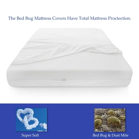 Red Bed Covers WAYTON, Mattress or Box Spring Protector Covers, Bed Bug Proof/Water Proof, Fits Sleep 6-9 Inch, Full Size 74
