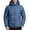 Blue, variant on Atkumj Plus Size Puffer Jackets for Men Casual Solid Color Long Sleeve Winter Jackets Fashion Warm Hooded Full Zip Winter Coats L