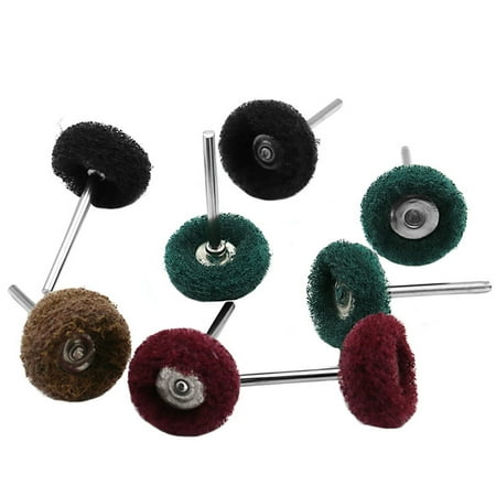 

20 Pcs Yellow/Green/Red/Black Fiber Polishing Buffing Head 25mm Diameter Wheel