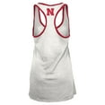 thumbnail image 3 of Women's Pressbox White/Scarlet Nebraska Huskers Tracy Racerback Burnout Tank Top, 3 of 3