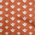 thumbnail image 1 of oneOone Cotton Jersey Orange Fabric Tea Kettle Craft Projects Decor Fabric Printed By The Yard 58 Inch Wide-RL, 1 of 4