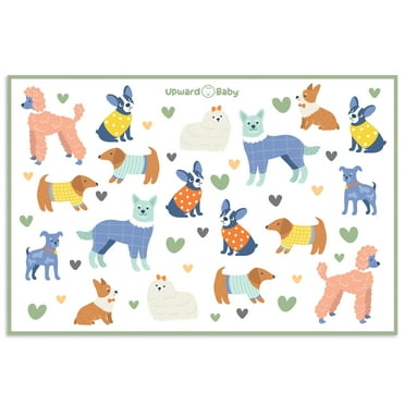 UpwardBaby Disposable Placemats - BPA Free - 36 Waterproof Placemats with Animal Pattern