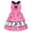 Pink Musical Note, variant on Girls Dress Pink Unicorn Ruffle Rainbow Cake Skirt 3 Years